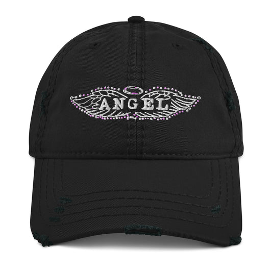 Distressed baseball hat - ANGEL